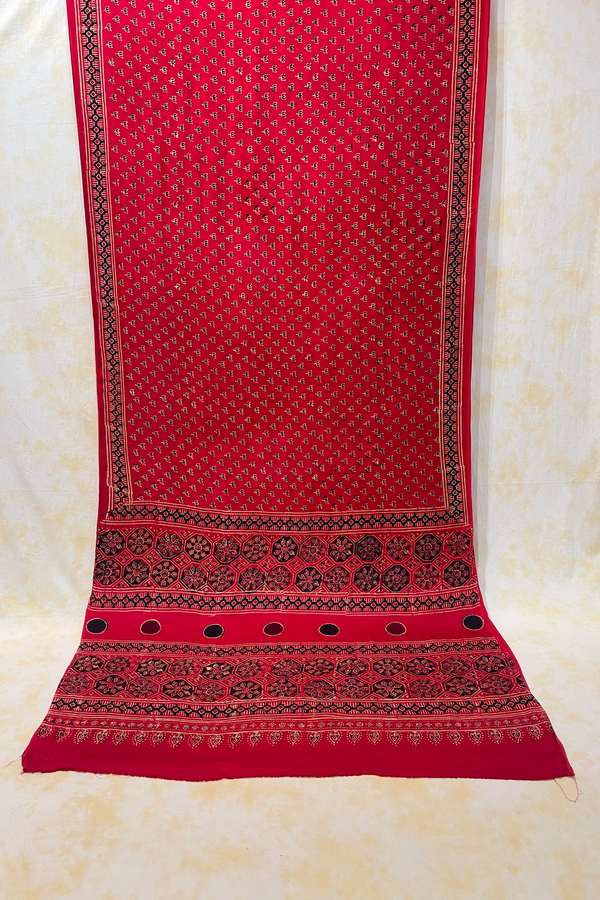 HOV Hand-Block Print Saree Modal  - 015