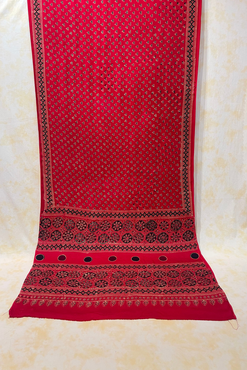 HOV Hand-Block Print Saree Modal  - 015