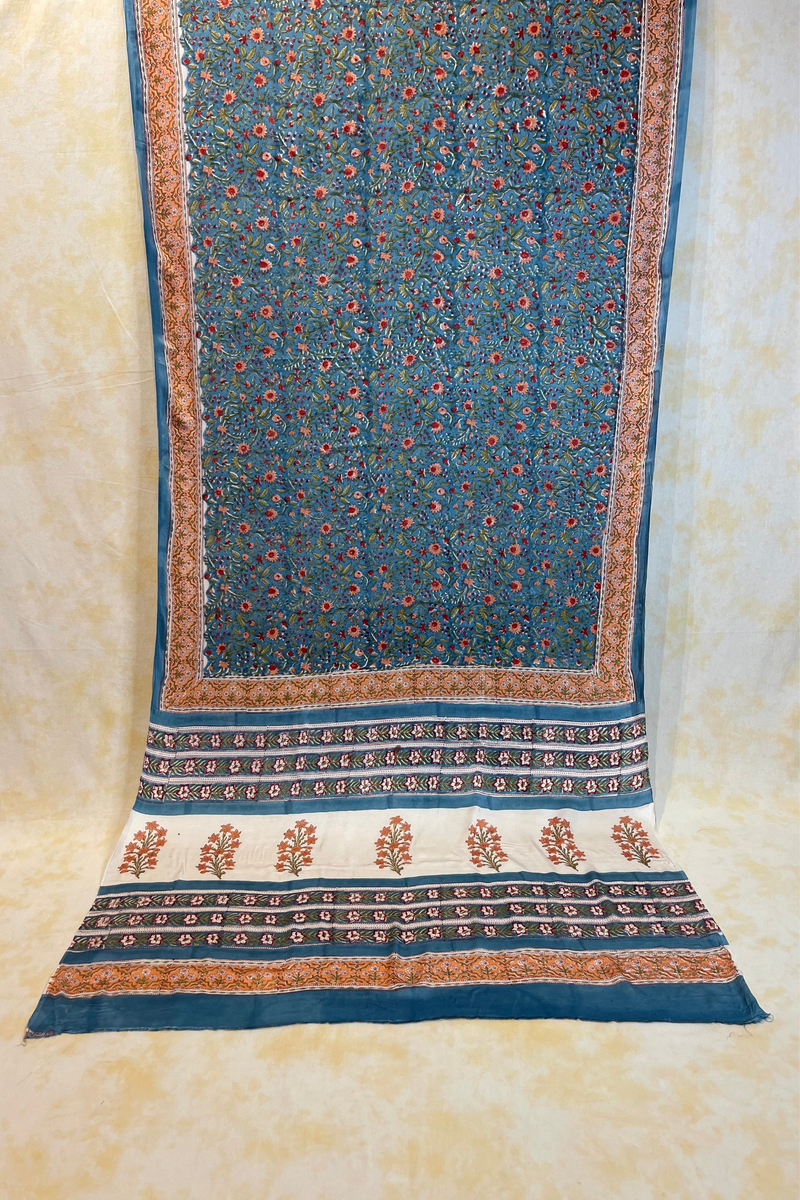 HOV Hand-Block Print Saree Modal  - 014