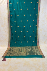 HOV Handloom Chanderi Silk Saree - Mughal Flower Buta - 47