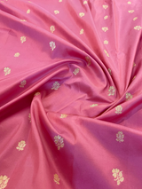 HOV EXCLUSIVE HANDLOOM KADHUA BANARASI KATAN SILK SAREE - PAISLEY BUTA JAALA PALLU - ABOLI - 123