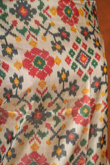 Handloom Silk Ikat Dupatta - Off White