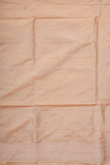 Handloom Kadhua Banarasi Katan Silk Saree - Butidar - Peach Minedar Floral