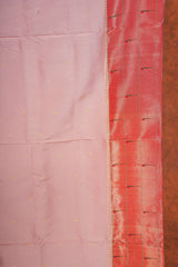 Handloom Paithani Silk Saree - Triple Muniya Peach