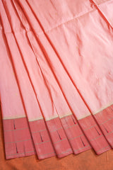 Handloom Paithani Silk Saree - Triple Muniya Aboli Pink