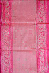 Handloom Kadhua Banarasi Katan Silk Saree - Butidar - Pink Sona Rupa Floral