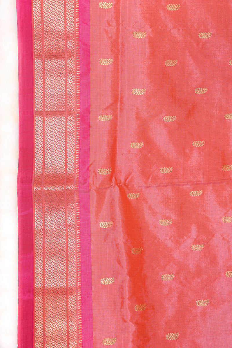 Handloom Paithani Silk Saree - Classic Pallu -  Aboli