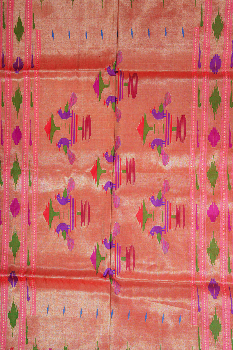 Handloom Paithani Silk Saree - Classic Pallu -  Aboli