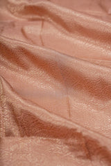 Handloom Banarasi Brocade Silk Fabric - Peach