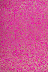 Handloom Banarasi Brocade Silk Fabric - Pink