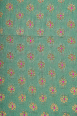 Handloom Banarasi Brocade Silk Fabric - Butidar Blue