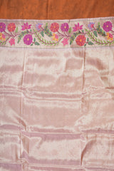 Handloom Paithani Silk Saree - Off White Floral All Over