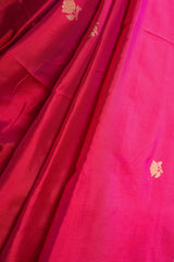 Handloom Kadhua Banarasi Katan Silk Saree - Butidar - Red