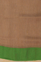 Handwoven Beige Muslin Jamdani Saree