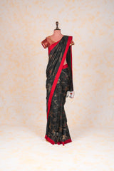 Handwoven Black Jamdani Saree