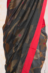 Handwoven Black Jamdani Saree