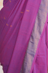 Handwoven Purple & Gold Paithani Saree With Peacock Motifs