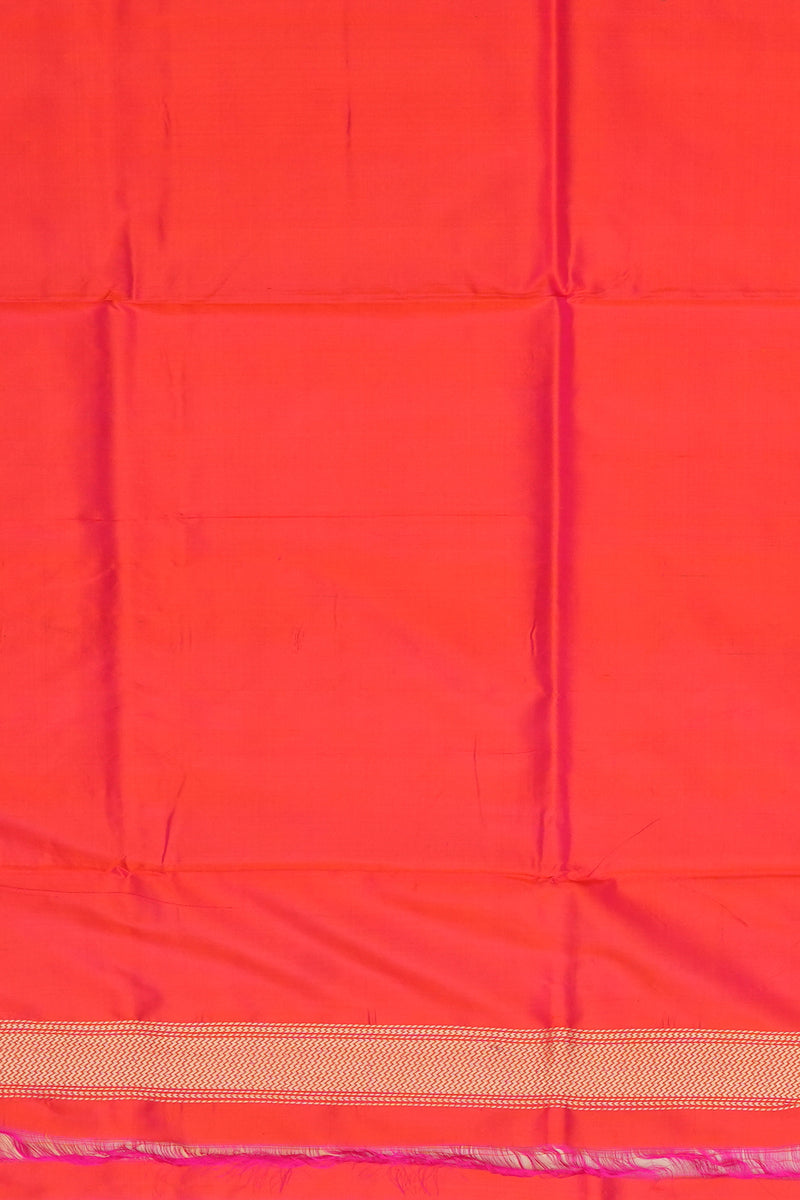 Handloom Kadhua Banarasi Katan Silk Saree - Butidar - Pink Peacock