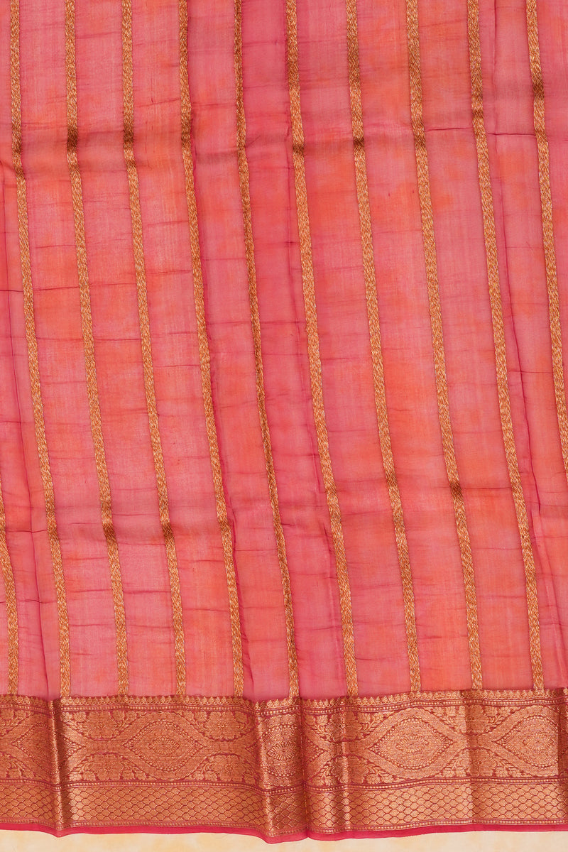 Handloom Kadhua Banarasi Kora Silk Saree - Butidar - Red, Aboli