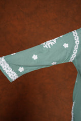 Chikankari Fine Modal Cotton Kurta - Pastel Green