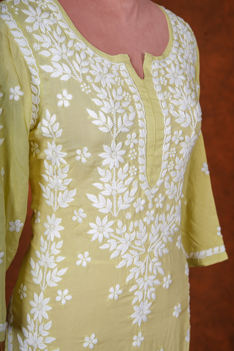 Chikankari Fine Modal Cotton Kurta