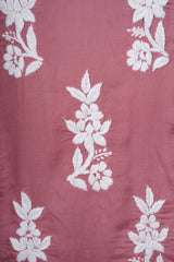 Chikankari Fine Modal Cotton Kurta - Aboli Pink