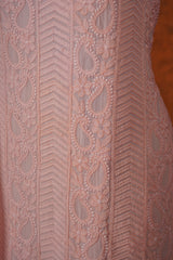 Chikankari Georgette Suits Set - Pastel Orange