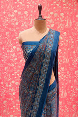 Ajrakh Modal Silk Saree