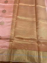 Handloom Chanderi Silk Saree Guldasta Buta With Red Mina - Aboli