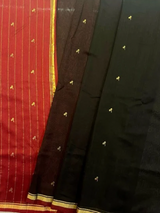 HOV HANDLOOM CHANDERI PATTU SILK SAREE - SMALL NAKSHI BORDER - 115