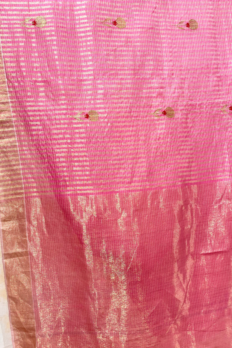HOV Handloom Chanderi Silk Saree - Kota Floral Motif  - 49-03