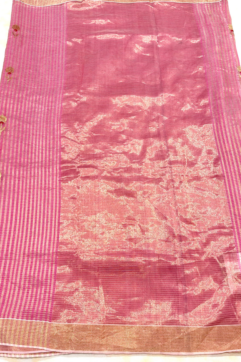 HOV Handloom Chanderi Silk Saree - Kota Floral Motif  - 49-03