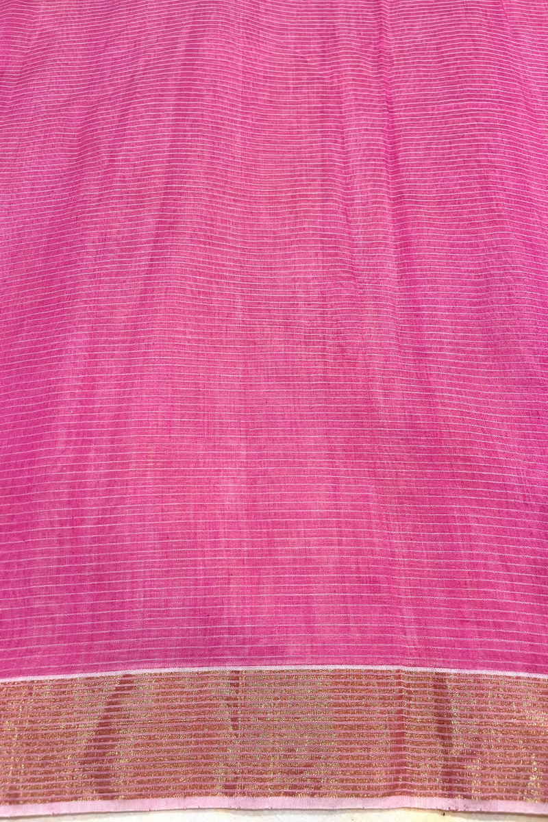 HOV Handloom Chanderi Silk Saree - Kota Floral Motif  - 49-03