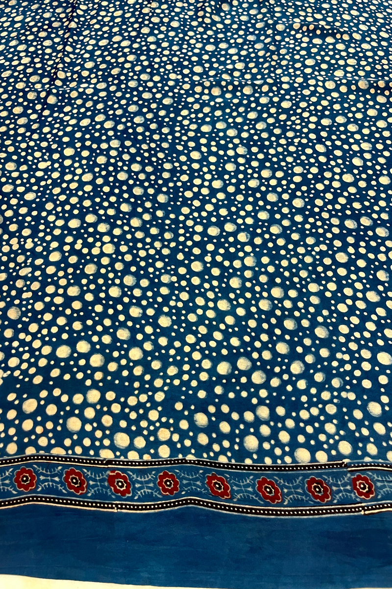 HOV Ajarakh Hand-Block Print Saree - Modal  - 007