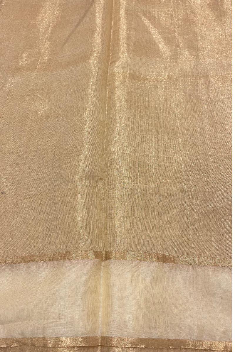 HOV Handloom Chanderi Half Tissue Saree - Checks Pallu - 002-04