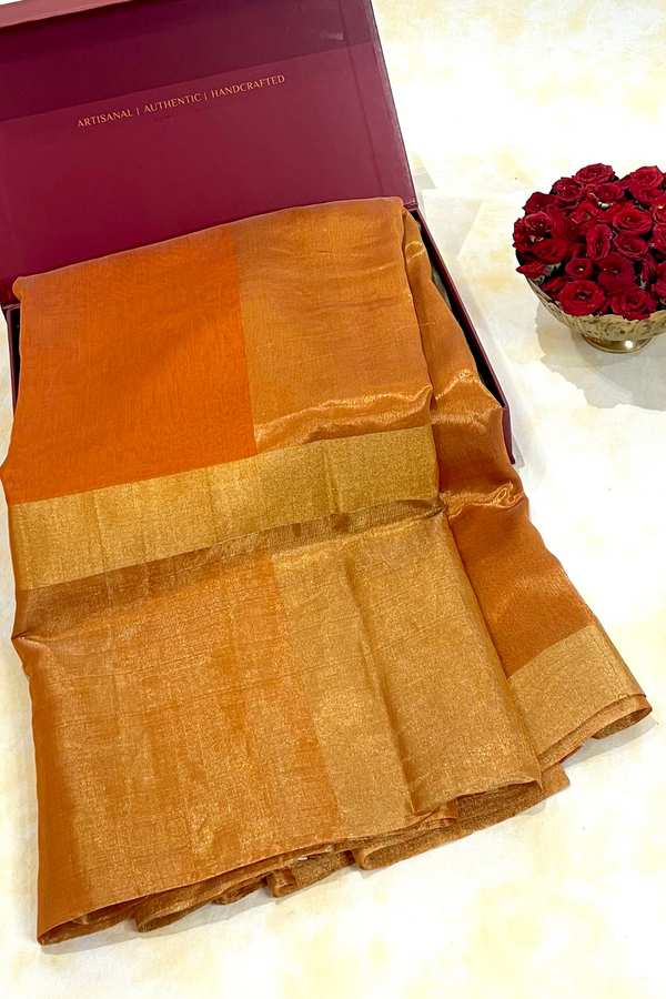 HOV Handloom Chanderi Cotton Silk Saree - Skirt Border - 016-02