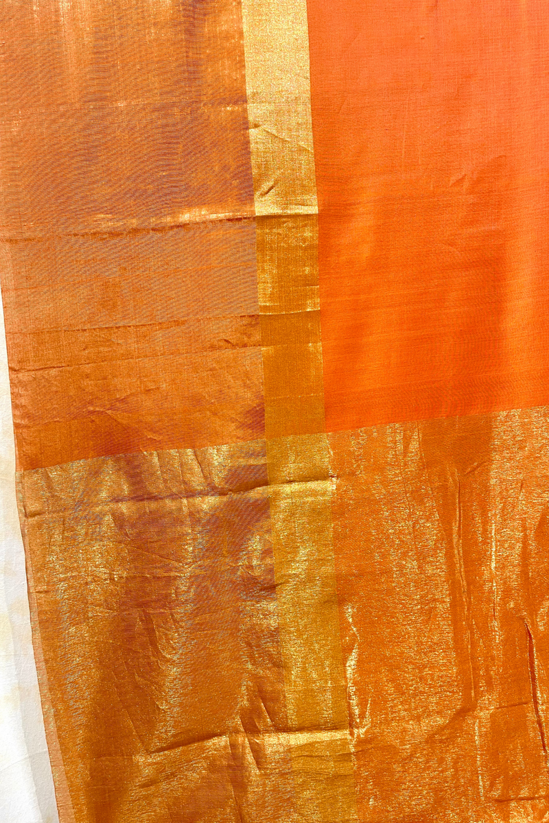 HOV Handloom Chanderi Cotton Silk Saree - Skirt Border - 016-02