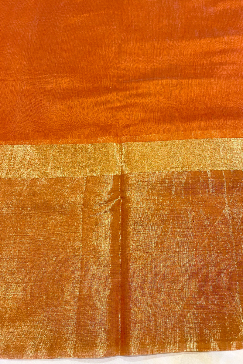 HOV Handloom Chanderi Cotton Silk Saree - Skirt Border - 016-02