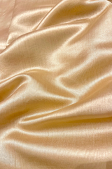 HOV Handloom Chanderi Silk Saree - Plain Zari Pallu Gold - 042-01-02