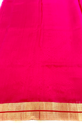 HOV Handloom Chanderi Cotton Silk Saree - Plain Zari Border - 018-03-04