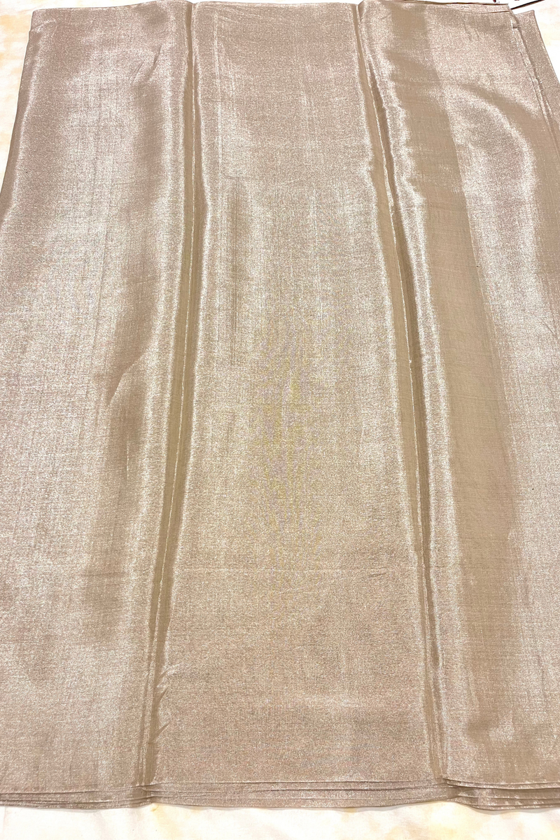 HOV Handloom Chanderi Full Tissue Saree - Plain - 007