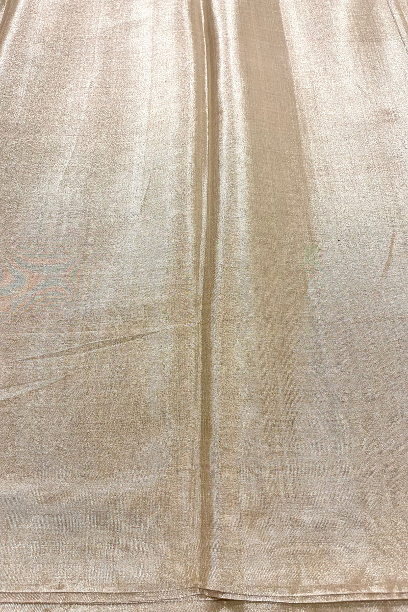 HOV Handloom Chanderi Full Tissue Saree - Plain - 007