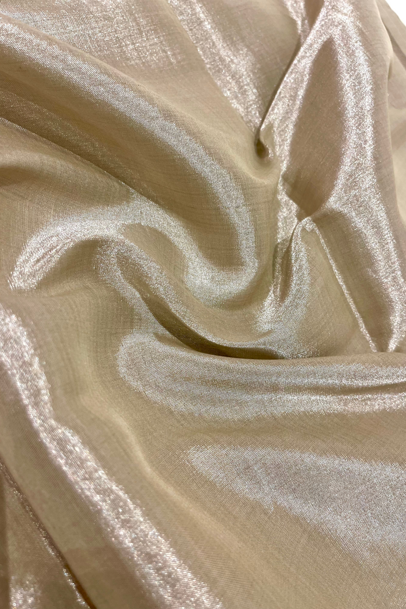 HOV Handloom Chanderi Full Tissue Saree - Plain - 007