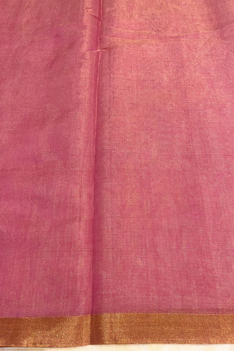 HOV Handloom Chanderi Half Tissue Saree - Round Buta - 003-01,04,013-