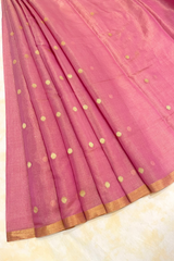 HOV Handloom Chanderi Half Tissue Saree - Round Buta - 003-01,04,013-