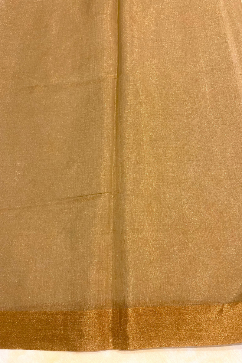 HOV Handloom Chanderi Half Tissue Saree - Round Buta - 004-01