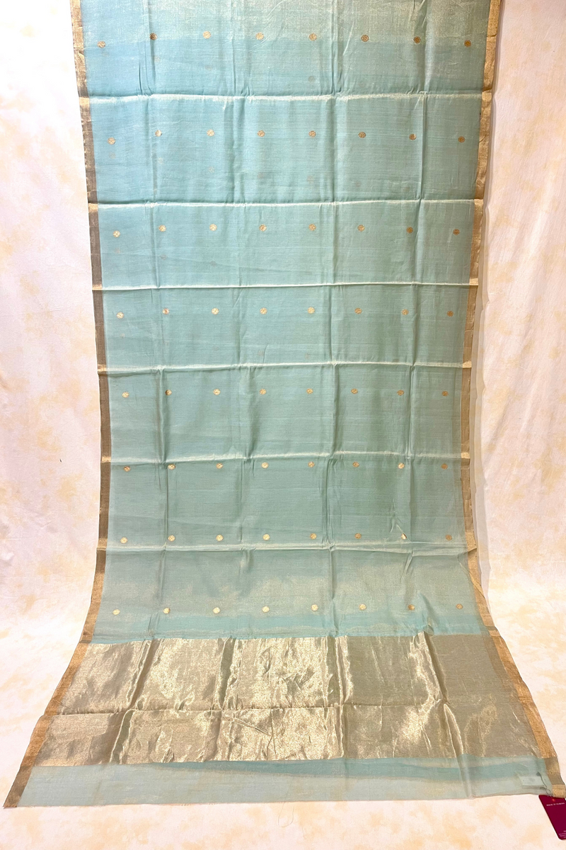 HOV Handloom Chanderi Half Tissue Saree - Round Buta - 003-05,09