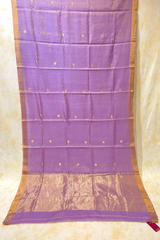HOV Handloom Chanderi Half Tissue Saree - Round Buta - 004-03