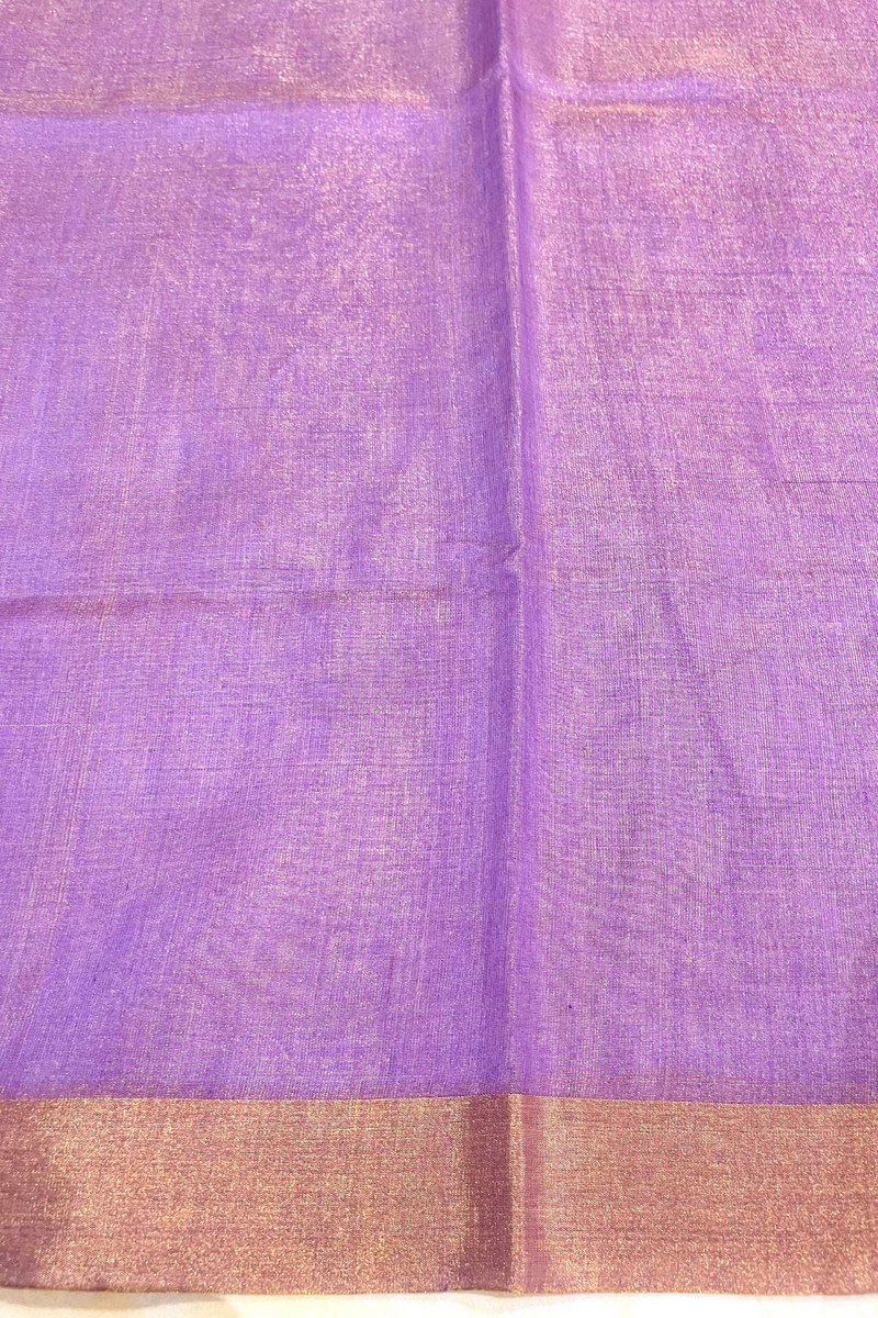 HOV Handloom Chanderi Half Tissue Saree - Round Buta - 004-03