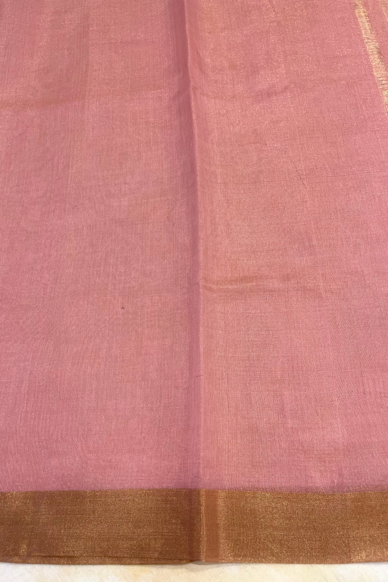 HOV Handloom Chanderi Half Tissue Saree - Round Buta -003-14, 004-05